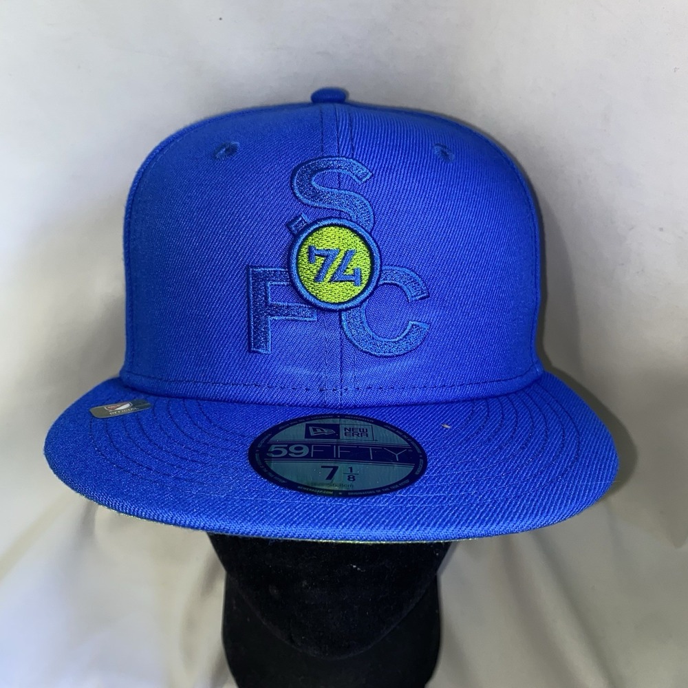 NEW Seattle Sounders FC New Era Team Logo 59FIFTY Fitted Hat Cap 7 1/8 MLS Blue